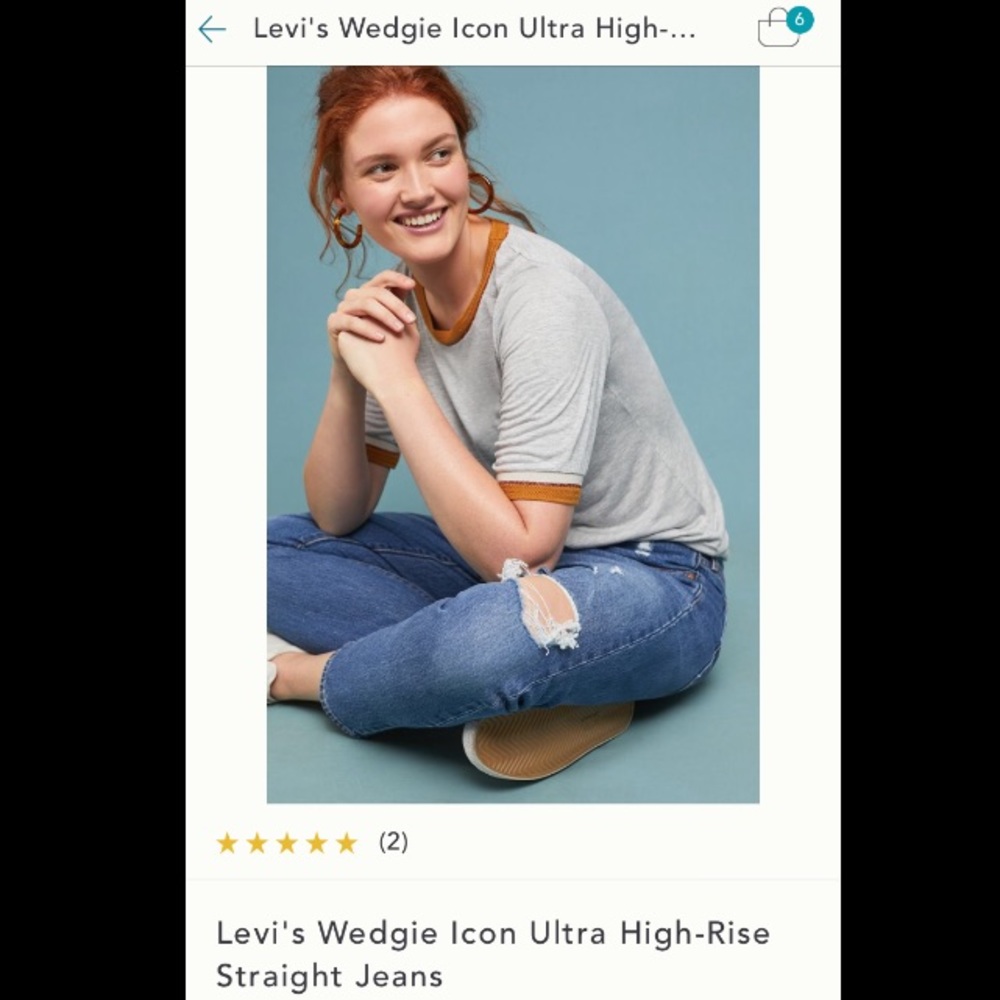 Levi’s wedgie high rise straight jean